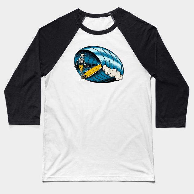 Surf Nose Baseball T-Shirt by quilimo